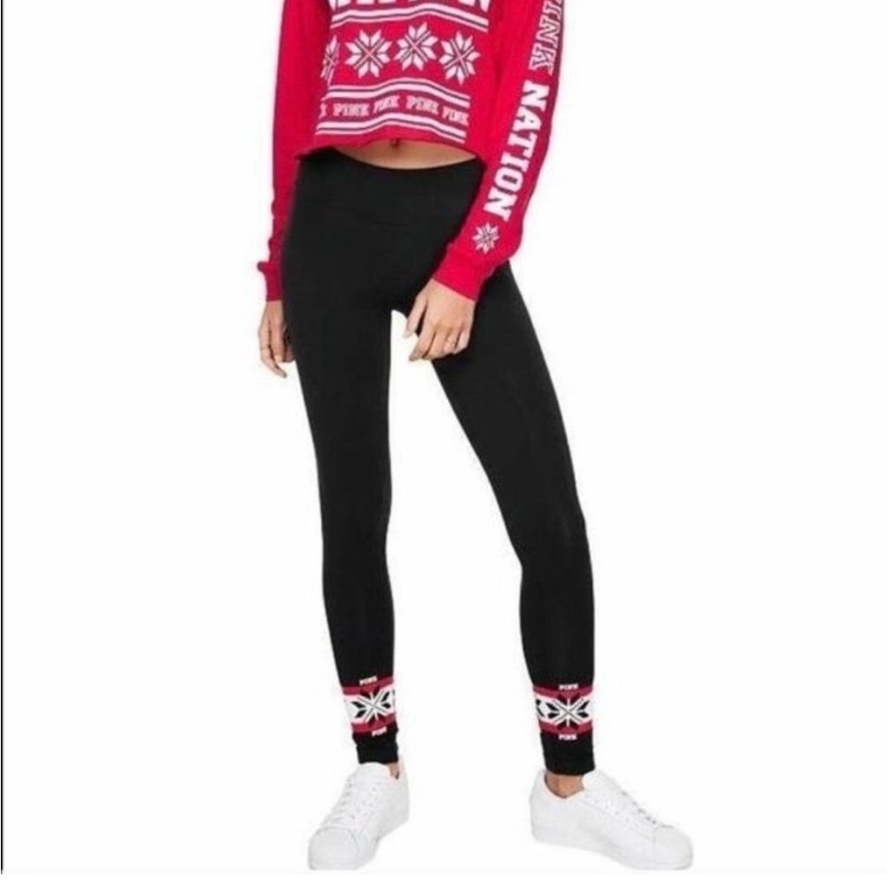 PINK Victoria's Secret Yoga Full Length
Holiday Snowflake Leggings Tights S